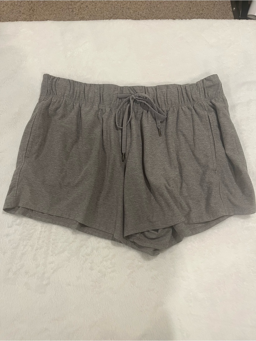 Athletic Works Gray Drawstring Shorts - Size Large